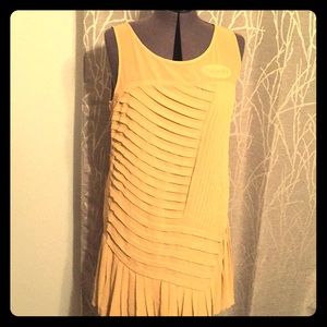 Pleated 20's inspired chiffon dress